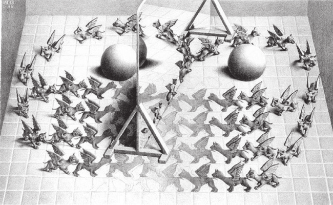 Magic Mirror by M.C. Escher
